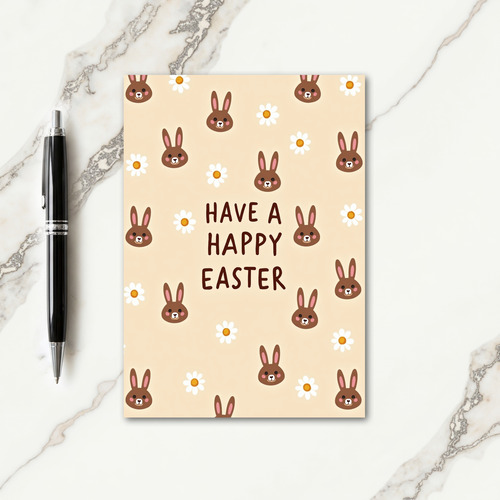 Happy Easter Animal Faces Card