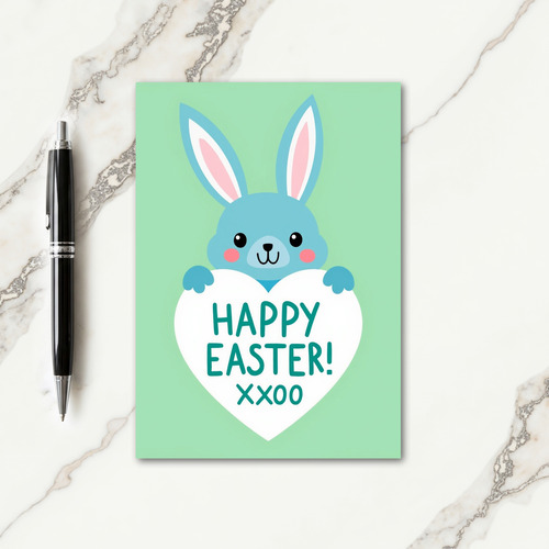 Happy Easter Animal Heart Card