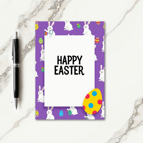Happy Easter Animal Pattern Card