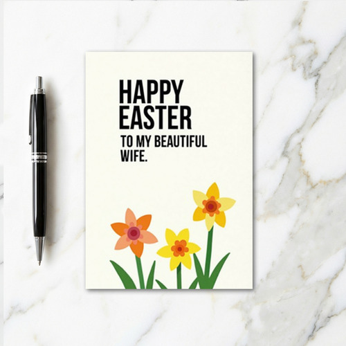 Happy Easter Beautiful Wife Card