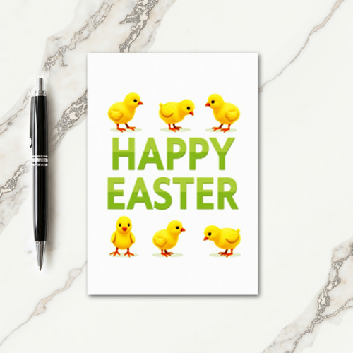 Happy Easter Birds Spring Card