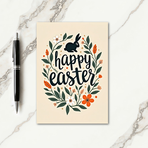 Happy Easter Botanical Card