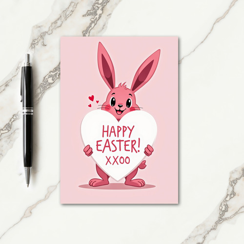 Happy Easter Bunny Hugs Card