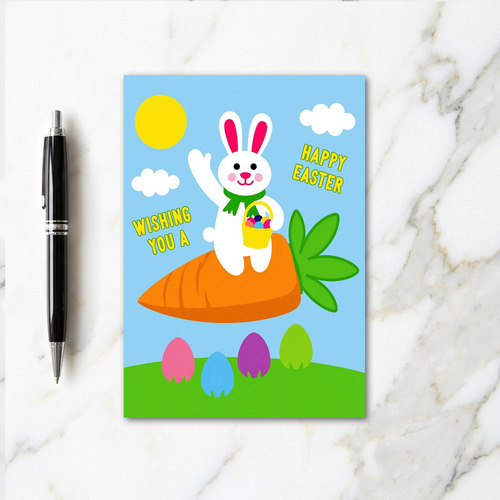 Happy Easter Bunny Wave Card