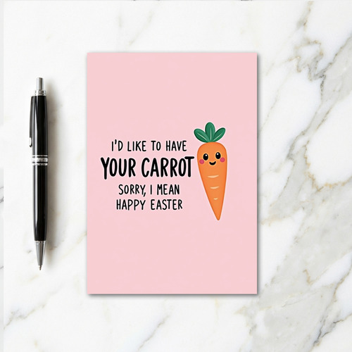 Happy Easter Carrot Apology Card