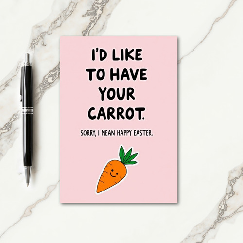 Happy Easter Carrot Card