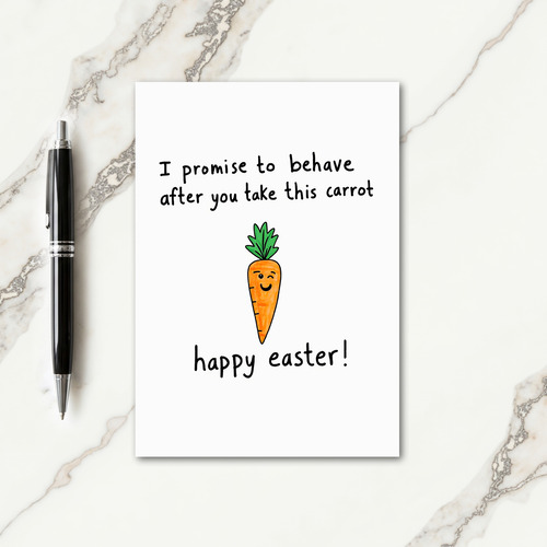 Happy Easter Carrot Friend Card