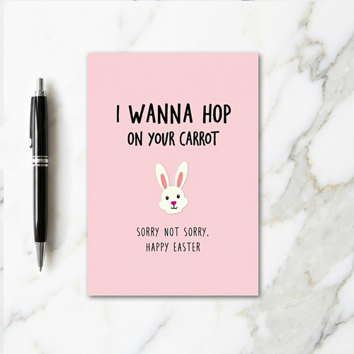 Happy Easter Carrot Hop Funny Card