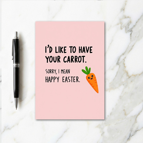 Happy Easter Carrot Joke Card