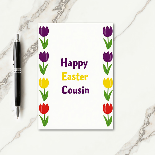 Happy Easter Cousin Spring Card