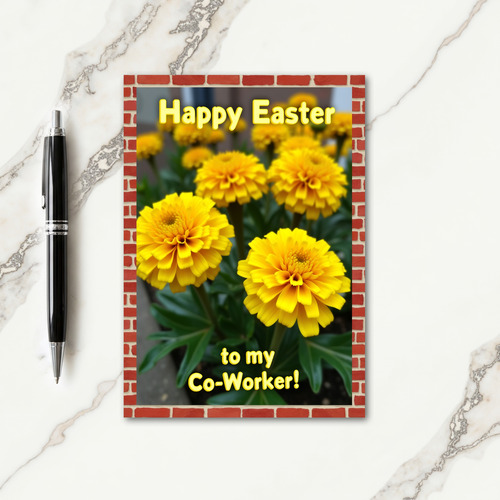 Happy Easter Coworker Floral Card