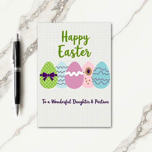 Happy Easter Daughter Partner Card