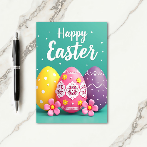 Happy Easter Egg Design Card