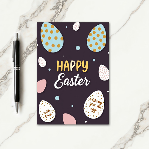 Happy Easter Egg Pattern Card