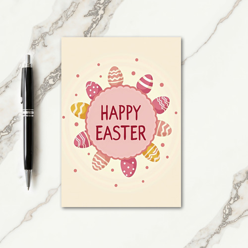 Happy Easter Elegant Egg Art Card