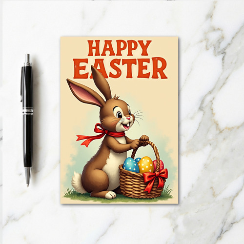 Happy Easter Faux Gold Foil Card