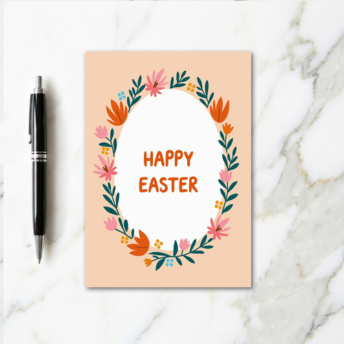 Happy Easter Floral Art Card