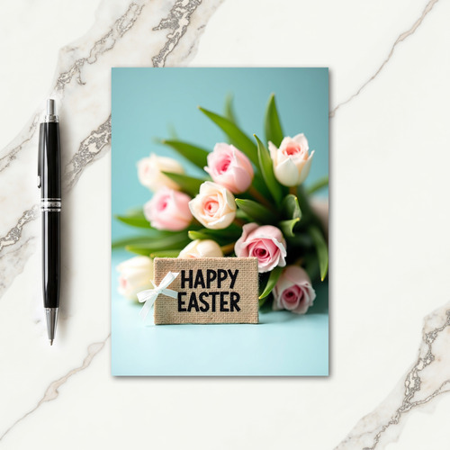 Happy Easter Floral Scene Card