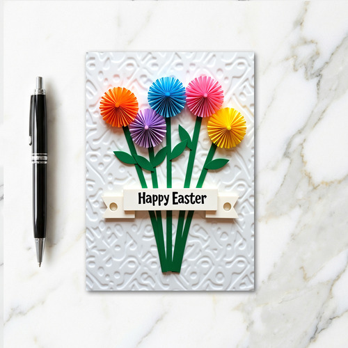 Happy Easter Flower Art Card