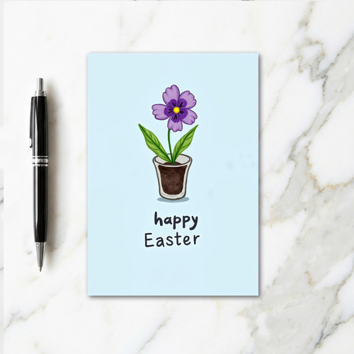 Happy Easter Flower Pot Card