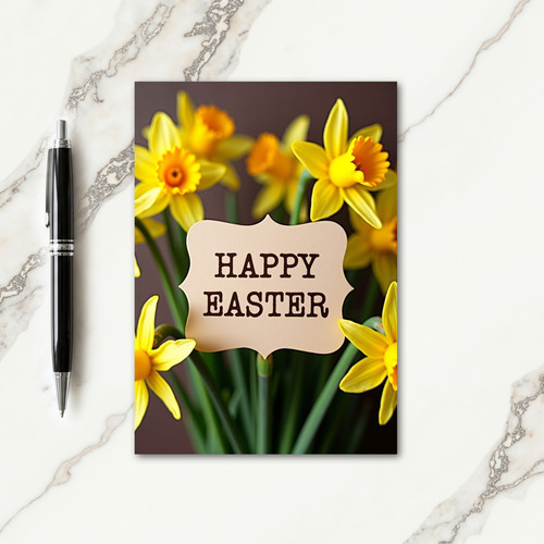 Happy Easter Flowers Card