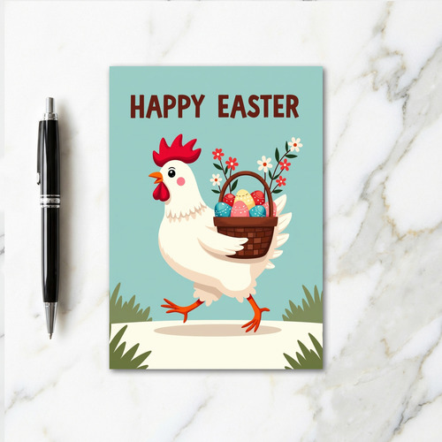 Happy Easter Fowl Delivery Card