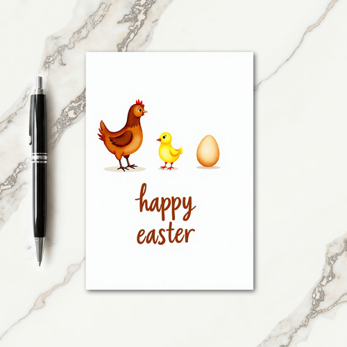 Happy Easter Fowl Family Card