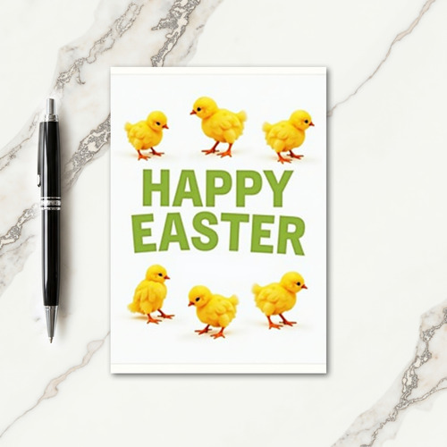 Happy Easter Fowl Greeting Card