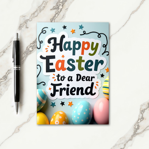 Happy Easter Friend Message Card