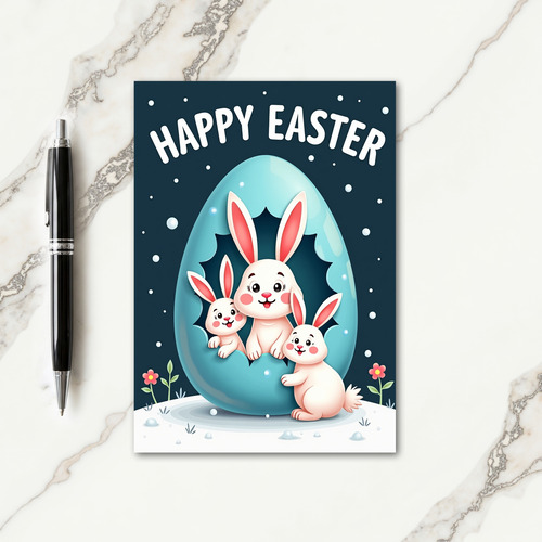 Happy Easter Friends Cute Card