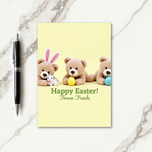 Happy Easter Friends Plush Card