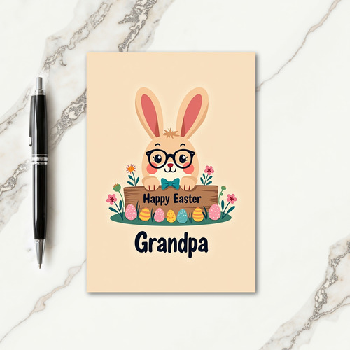 Happy Easter Grandpa Art Card