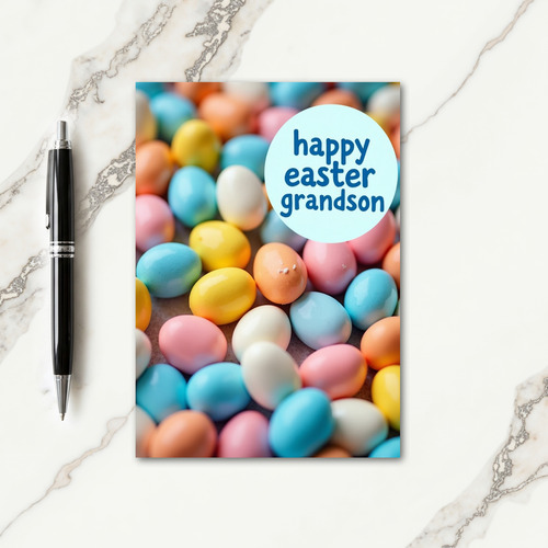 Happy Easter Grandson Candy Card