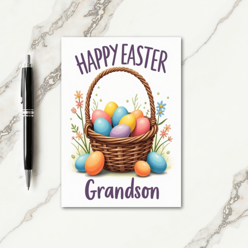 Happy Easter Grandson Spring Card