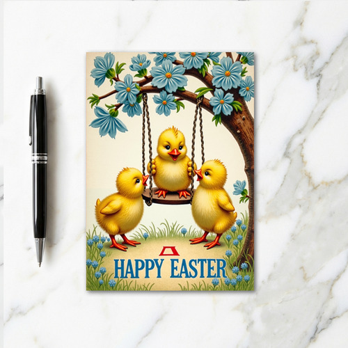 Happy Easter Hatchling Scene Card