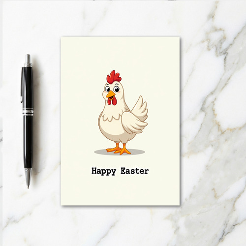 Happy Easter Hen Holiday Card