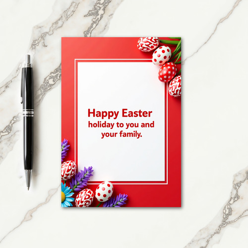 Happy Easter Holiday Card