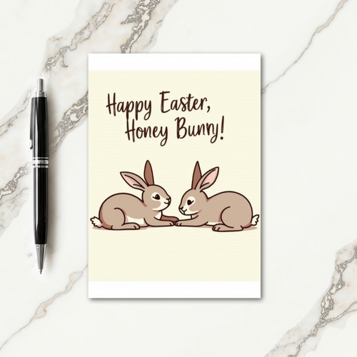 Happy Easter Honey Bunny Card