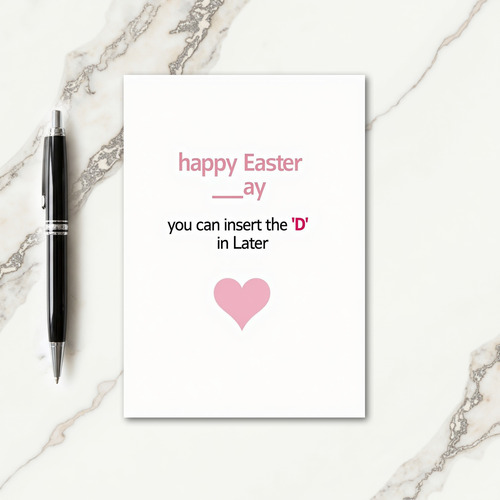 Happy Easter Insert D Later Card
