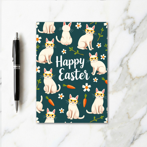 Happy Easter Kitty Cat Card