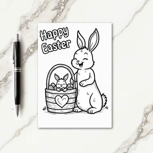 Happy Easter Kraft Paper Look Card