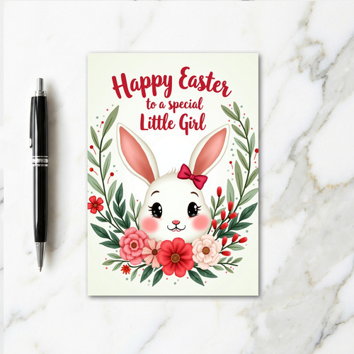 Happy Easter Little Girl Card