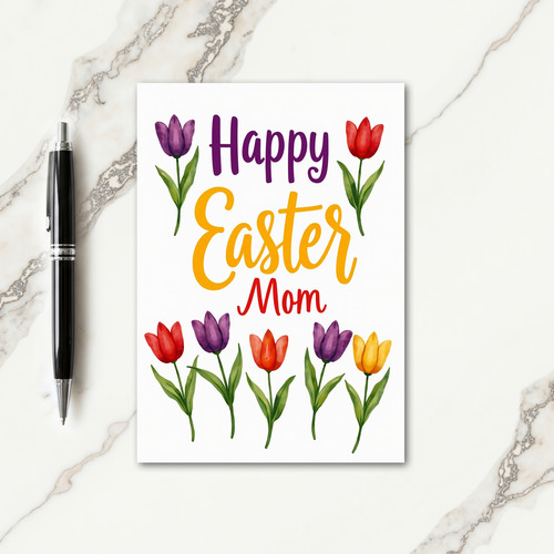 Happy Easter Mom Watercolor Card