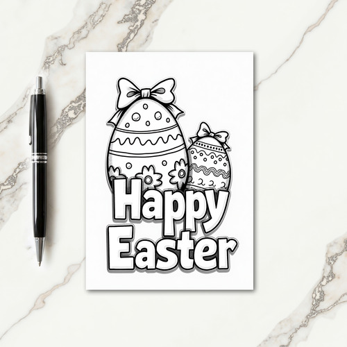 Happy Easter Ornament Card