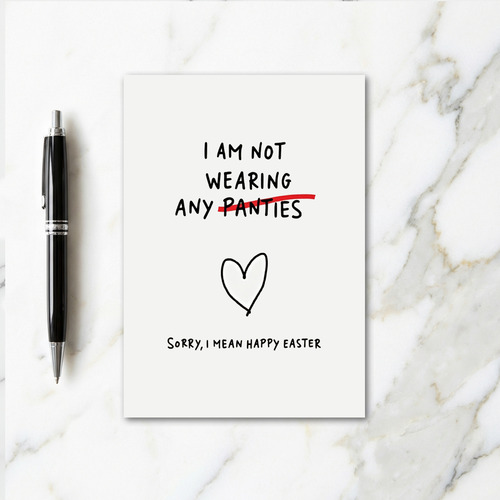 Happy Easter Panties Joke Card