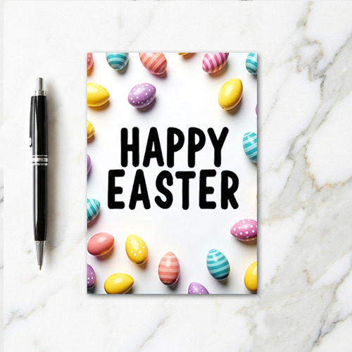 Happy Easter Polka Dot Egg Card