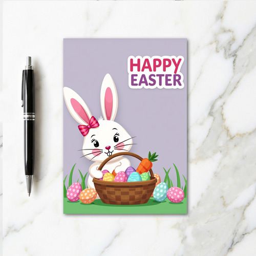 Happy Easter Rabbit Egg Card