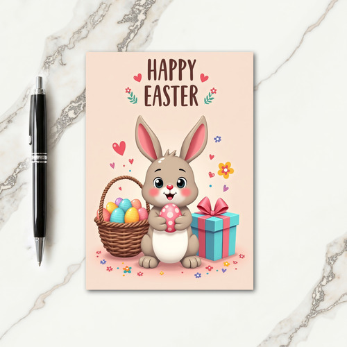 Happy Easter Rabbit Gift Card