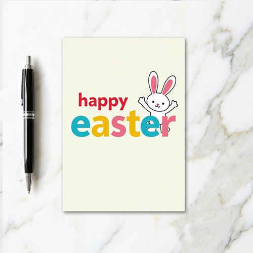 Happy Easter Rabbit Graphic Card