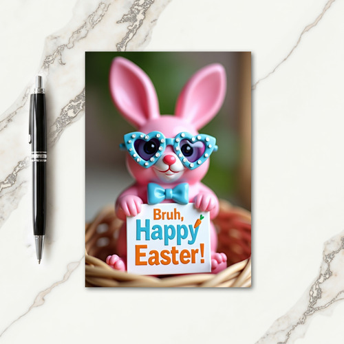 Happy Easter Rabbit Message Card